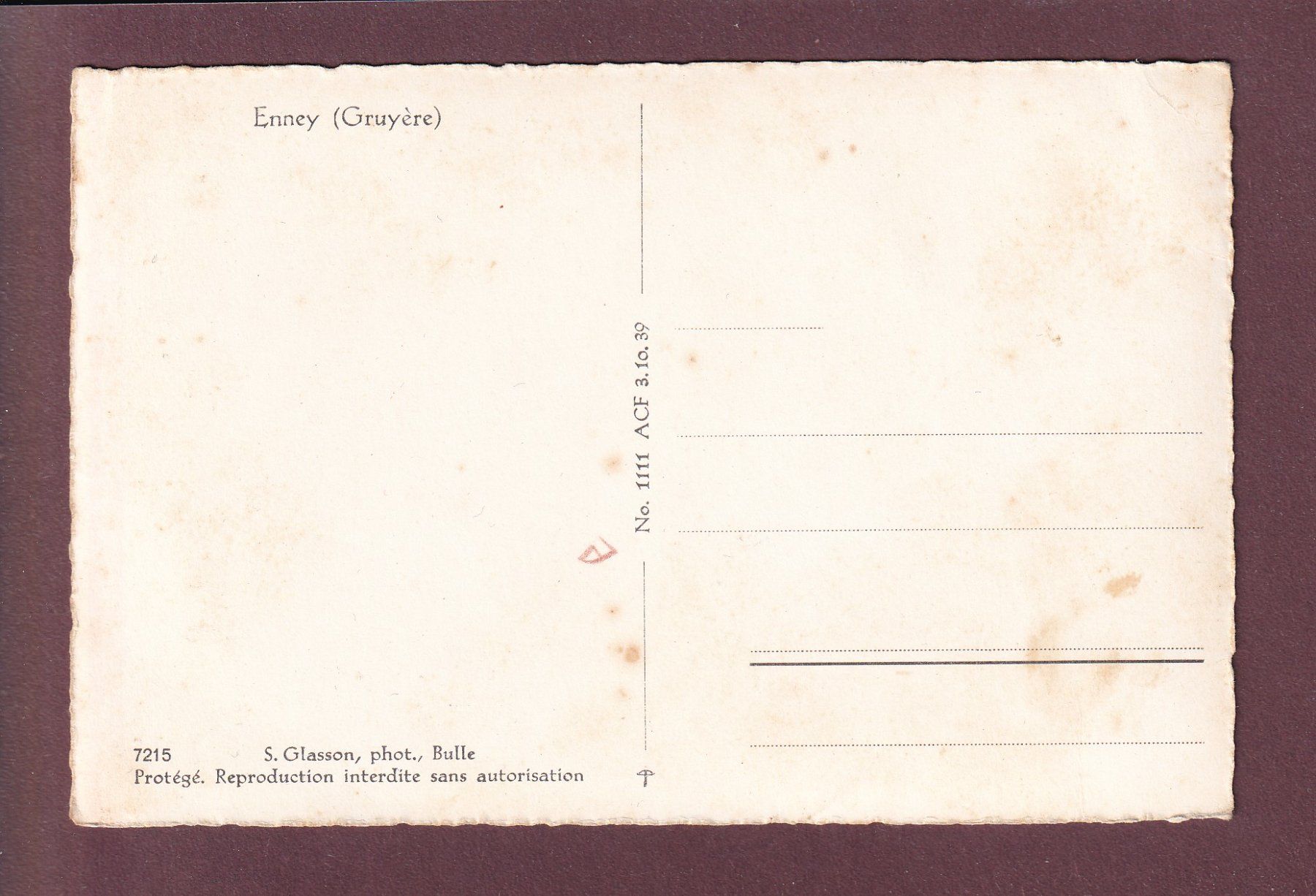 Cartoline postali: ENNEY (Gruyère) – Usato da Pully venduto da nicecards 1