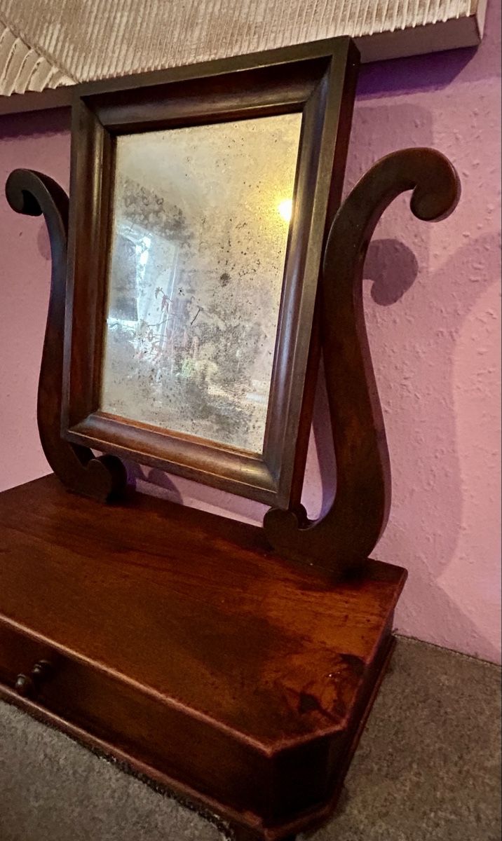 Tavoli da trucco: Miroir ancien de table avec tiroir, psyché lyre – Usato da Petit-Lancy venduto da Pierre_le_voyageur 4
