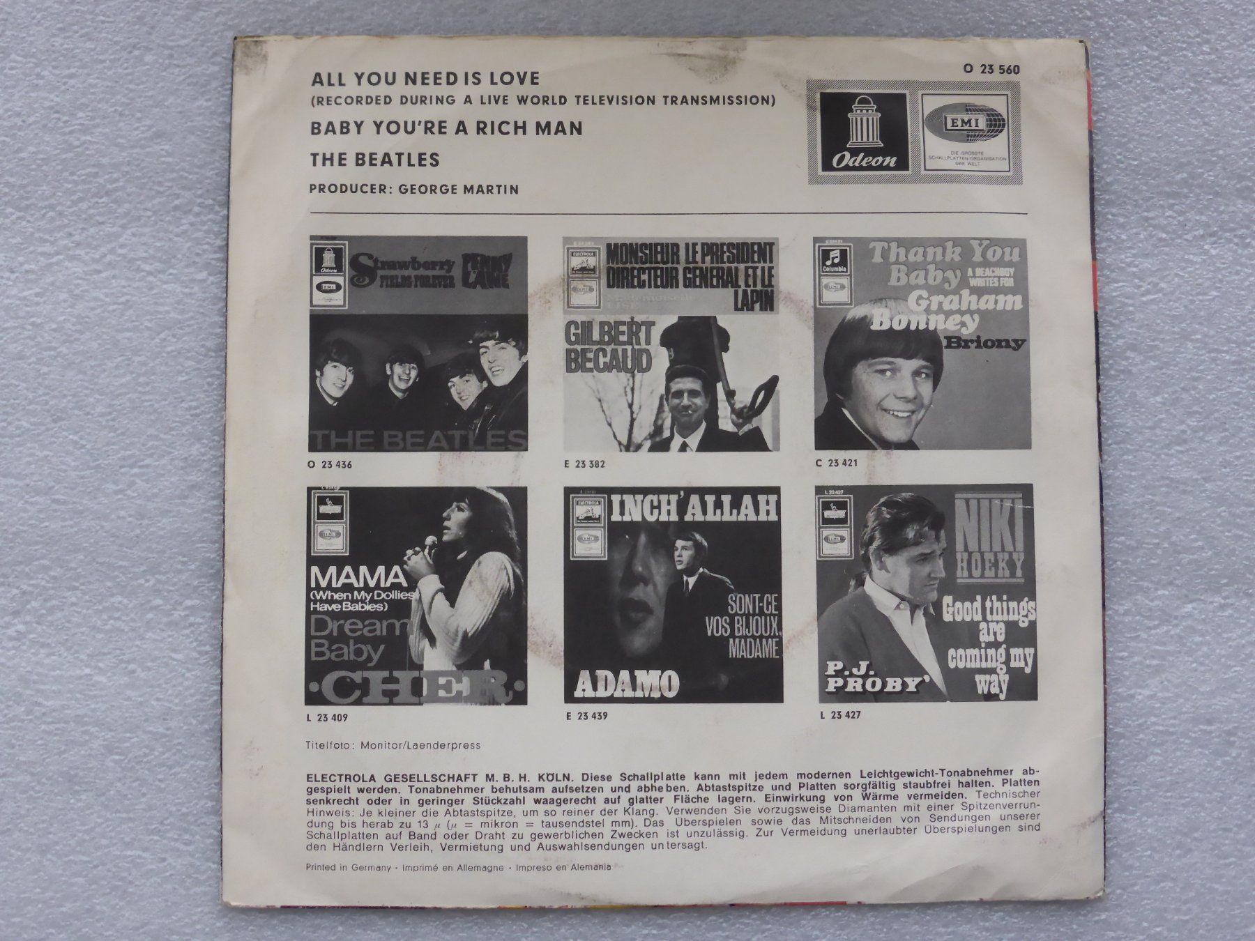 Dischi in vinile: Vinyl Single   THE BEATLES – Usato da Küssnacht am Rigi venduto da Mondkinder 3