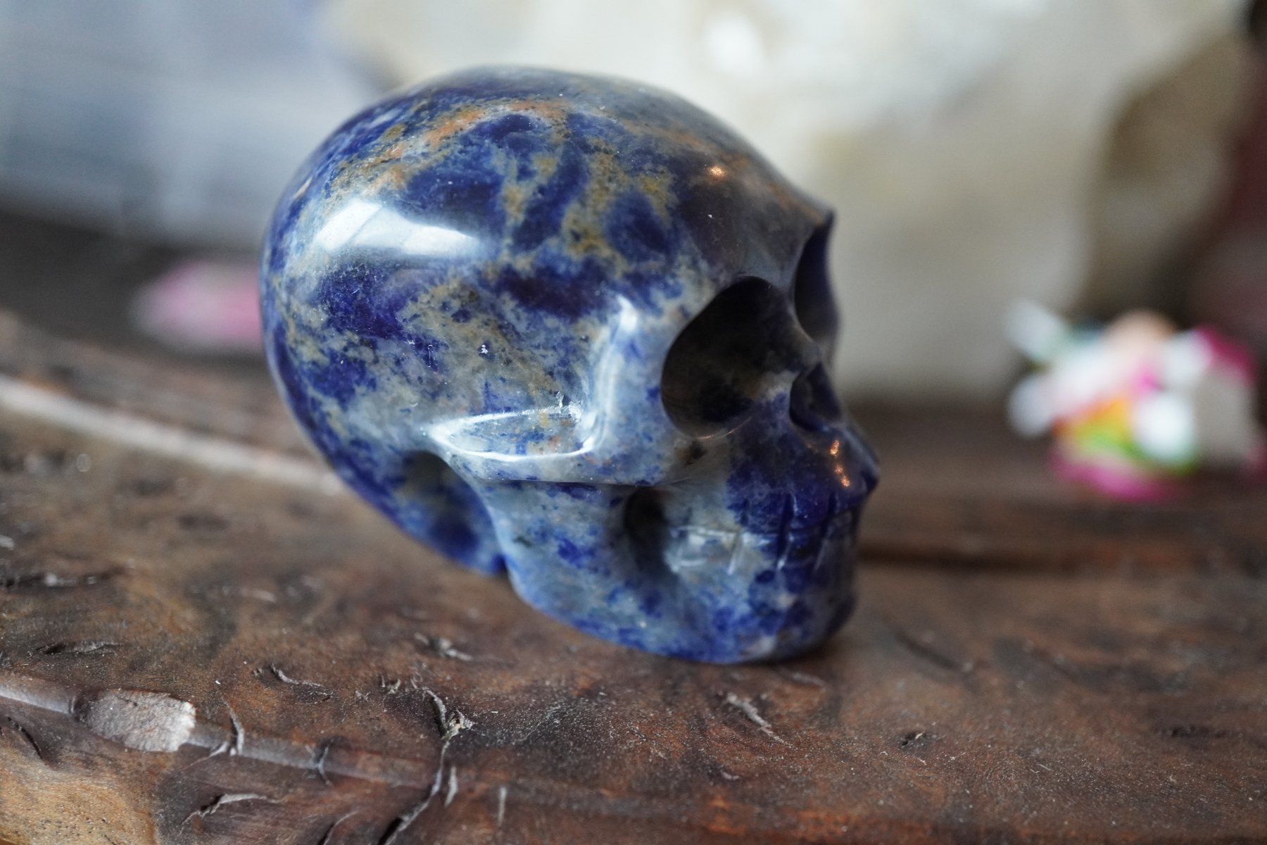 Minerali & Pietre curative: Dumortierit     Skull     "TOPSTONE" – Nuovo e nell'imballaggio originale da Eschenbach SG venduto da topstone 7