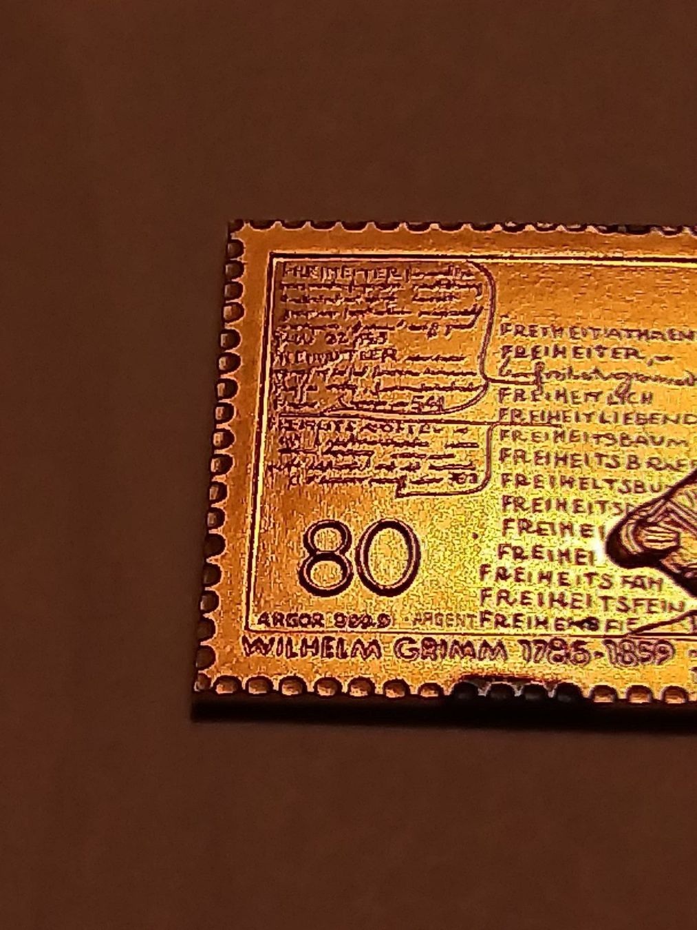 Alle Briefmarken: Briefmarke Deutsche Bundespost vergoldet – Gebraucht aus Schwyz von Trofana 2