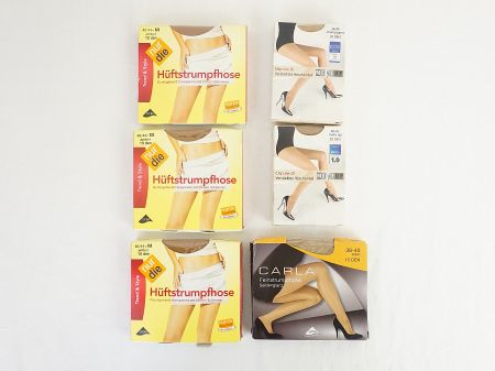 Set aus 6 Feinstrumpfhosen, Grössen 40/44 & 38/40