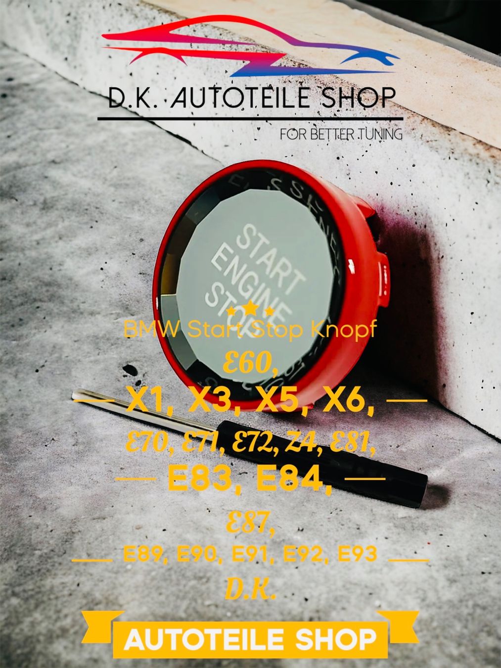 BMW Autres accessoires p. véhicule: BMW Start Stop Knopf E60 E70 E71 E83 E84 E87 E89 E90 E91 E92 – Neuf avec emballage d'origine à Balsthal par D.K.Autoteile8