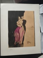 estampe imprimée  couple tango (Gravure/Lithographie) Driam
