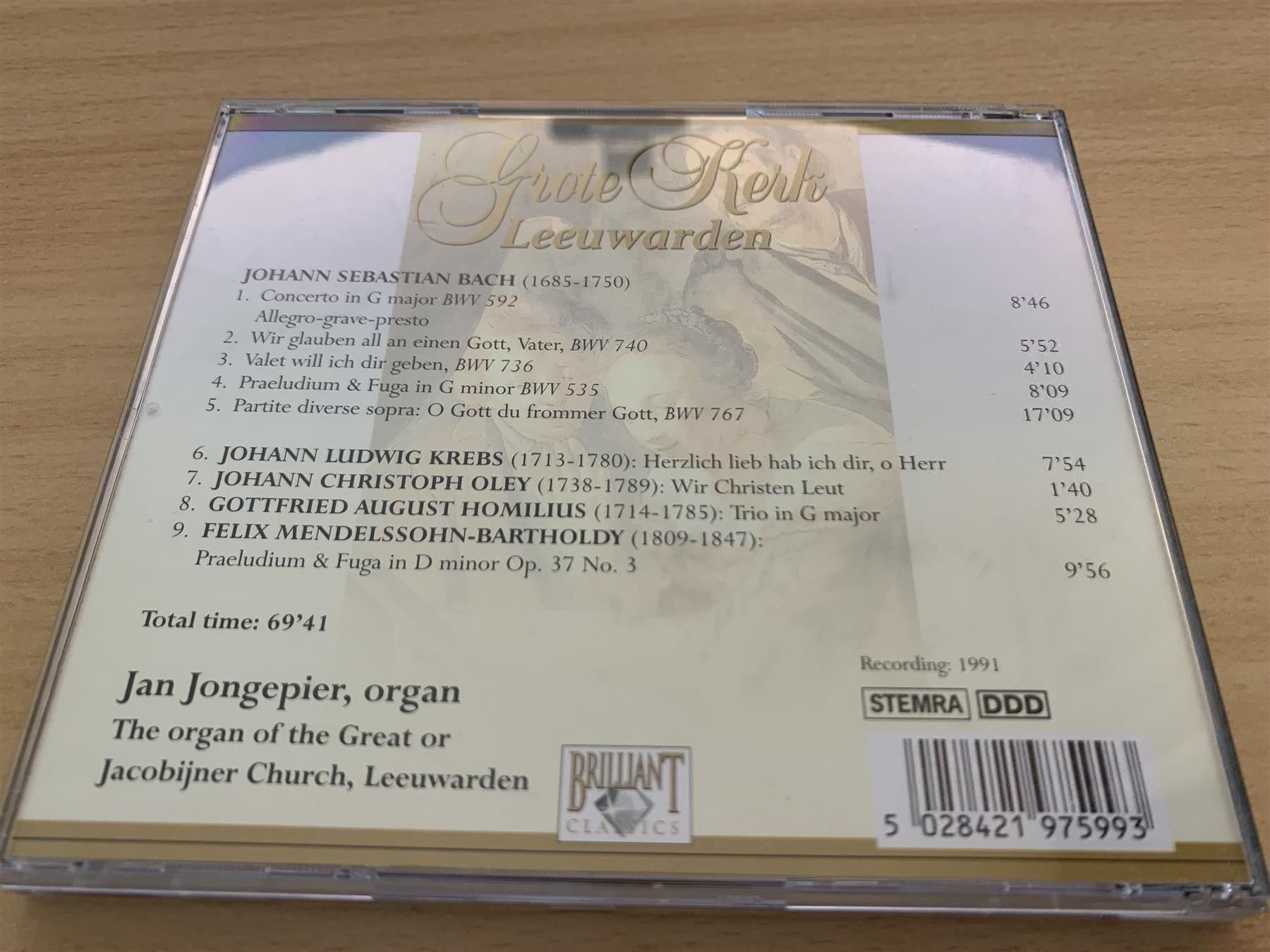 CD: Jan Jongepier - Grote Kerk Leeuwarden – Usato da Rikon im Tösstal venduto da Alpenmutz 1