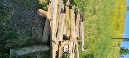 Alte Holz Balken/Eisenbahnschwellen