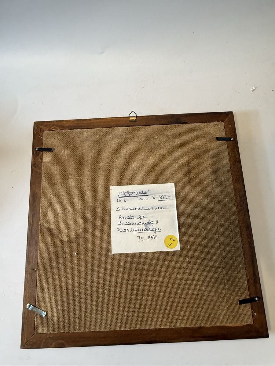 Grafica & Litografie: Original Scherenschnitt Chindheitszauber Lips 1964 – Usato da Grenchen venduto da swiss.antiques 9