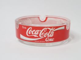 80's Coca Cola Glas Aschenbecher unbenutzt Trink Bevete Buve