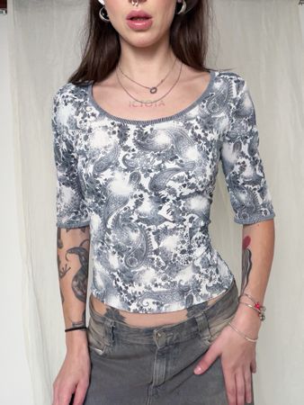 LA PERLA STUDIO mesh top Paisley Print