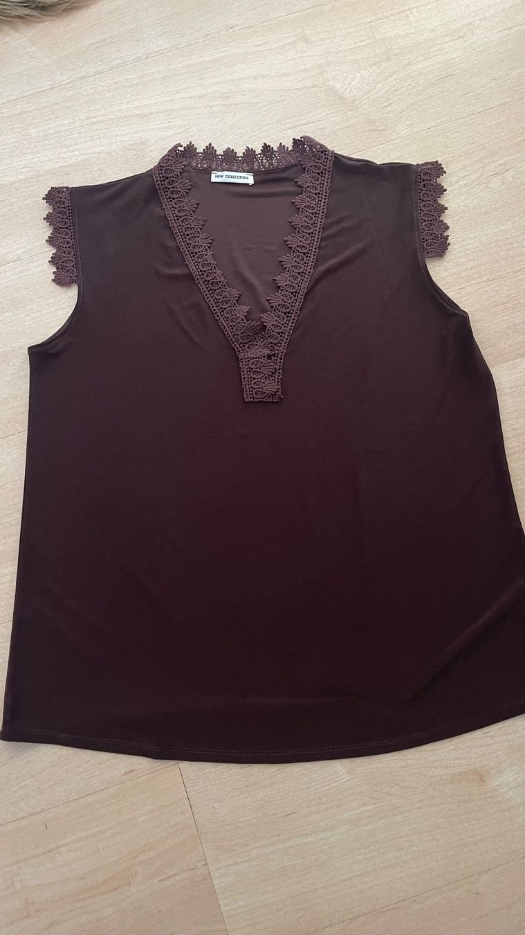 Tops: Damen Top Dunkelbraun Spitze Grösse L – Neu (gemäss Beschreibung) aus Wetzikon ZH von Schrungus