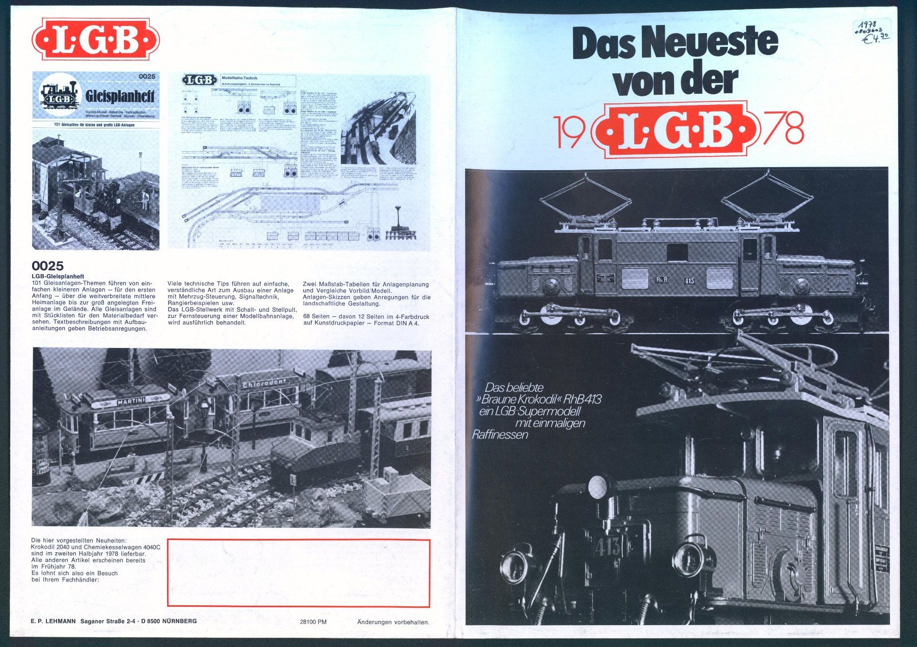 LGB Modellini di ferrovie: Das Neueste von der LGB 1978 – Usato da Zürich venduto da narrow_gauge