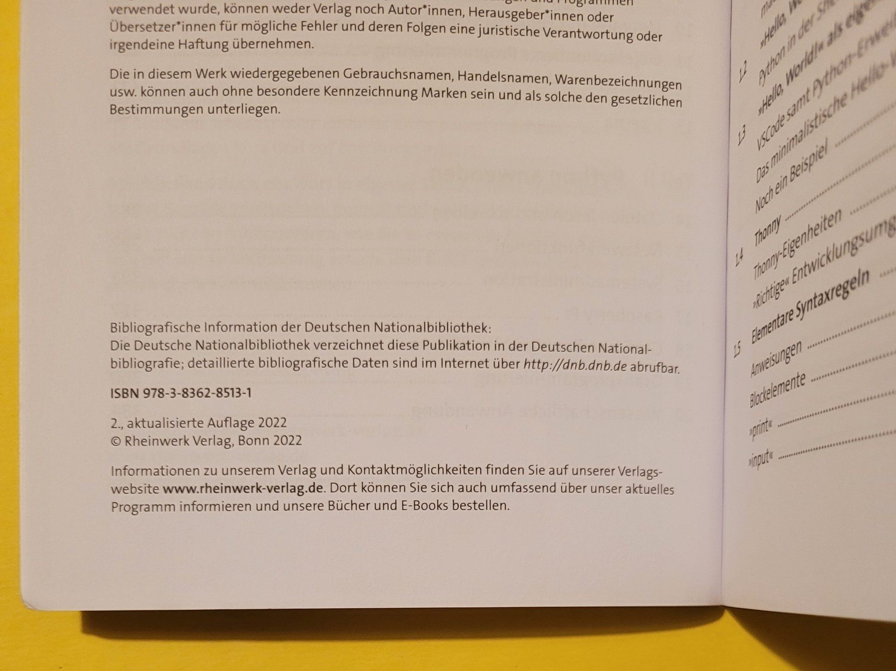 Livres: Python - Der Grundkurs – D'occasion à Zürich par Avd 4