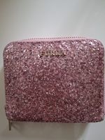Porte-monnaie Furla rose à paillettes 