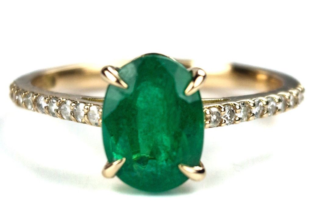 Anelli: 1.55ct Natur Smaragd Ring mit Diamanten – Nuovo e nell'imballaggio originale da Untersiggenthal venduto da TimeandShine