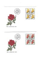 Pro-Juventute 1972 Fleurs série complète 4  Env. FDC