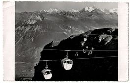 Crans sur Sierre, téléférique Crans-Bella Lui, circulée 1956