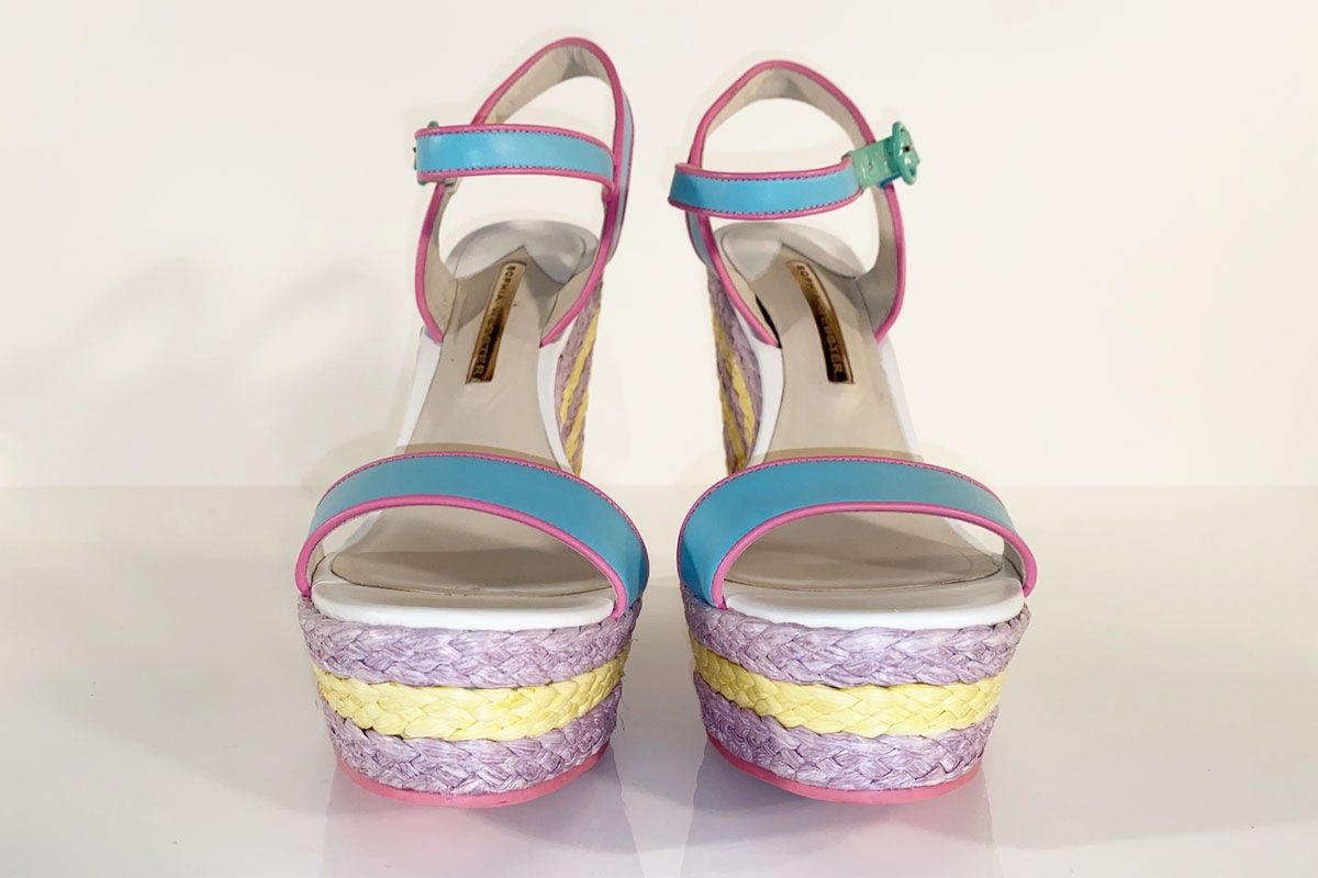 Scarpe da donna: Sophia Webster Plateau Espadrille Leder bunt Gr. 40 / 41 – Nuovo (secondo la descrizione) da Ballwil venduto da ClassicGallery 2