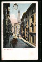St. Gallen, Strasse Schmidgasse mit Gesc