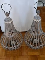 Windlicht Bambus mit Glas und Kerze