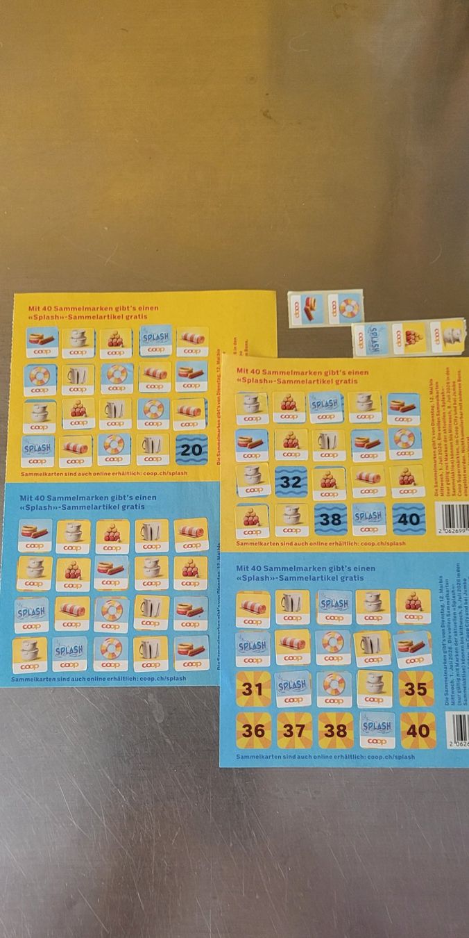 Coop Raccolte di bollini & punti: Coop Splash 85 Stück/NUR BIS MORGEN – Nuovo e nell'imballaggio originale da Pieterlen venduto da Elegance7