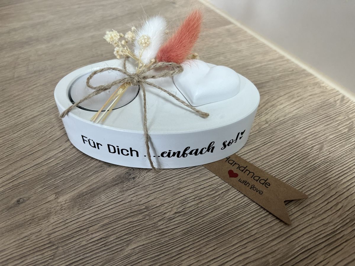 Tutte le decorazioni: Handgemachter Kerzenständer mit Herz - Geschenkidee! – Nuovo (secondo la descrizione) da Frick venduto da van_2dhd