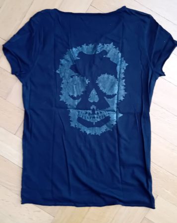Zadig & Voltaire : T-Shirt noir, taille L, skull tête de mor