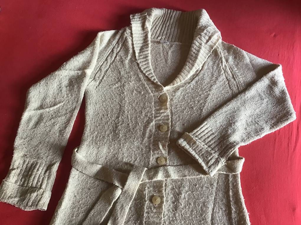 Gilets & Westen: Jaquette longue écru, chaude, taille 36/38 – Gebraucht aus Pully von san_b2w6 1