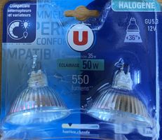 2 Stück HALOGEN Spotlight - 50 Watt 550 Lumen