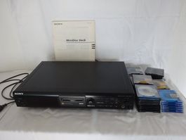 Sony MiniDisc Player MDS-JE510 + 43 MiniDiscs