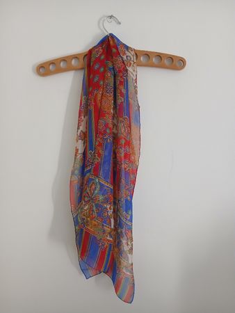 Fabiani Vintage scarf silk blue red