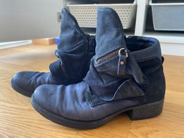 Walder Bikerstiefel G38 Vintage echtes Leder