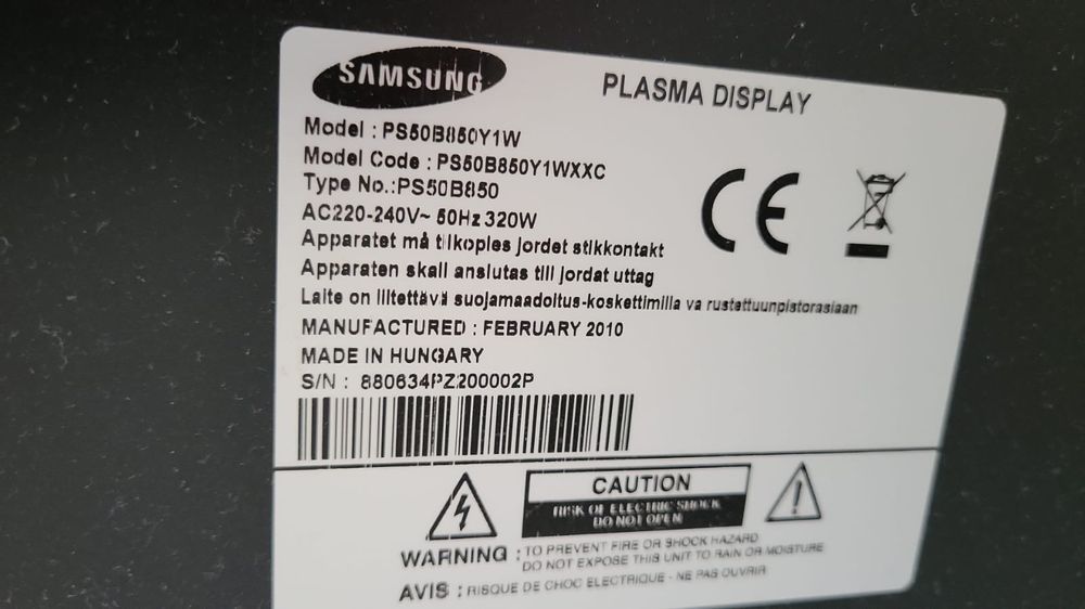 Samsung Plasma TV 50 Zoll Kaufen auf Ricardo