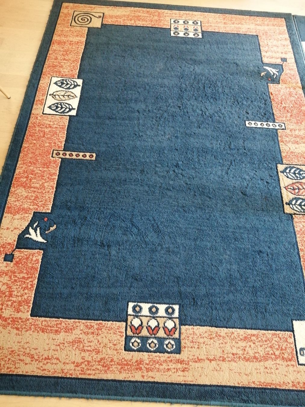 Ikea Tapis: Teppich blau mit Muster guter Zustand – D'occasion à zufikon par radar07