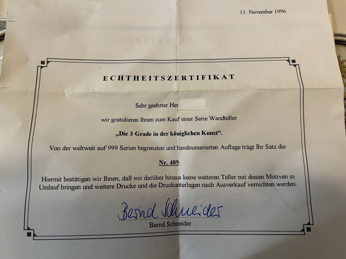 Piatti: Teller Set "3 Grade Kgl. Kunst" Limitierte Auflage – Nuovo (secondo la descrizione) da Köniz venduto da mimi612 5