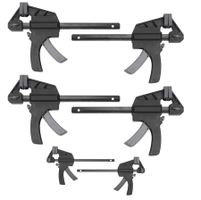 6 Stück, Einhandzwinge, 2 Stück 10,16 cm, 4 Stück 15,24 cm,