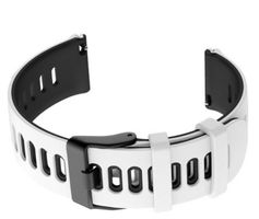 20mm Silikon Rubber Uhrenband weiss-schwarz