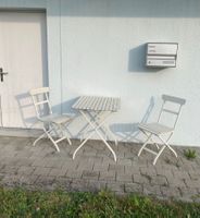 Gartentisch mit 2 Stühlen Weiss von Ikea