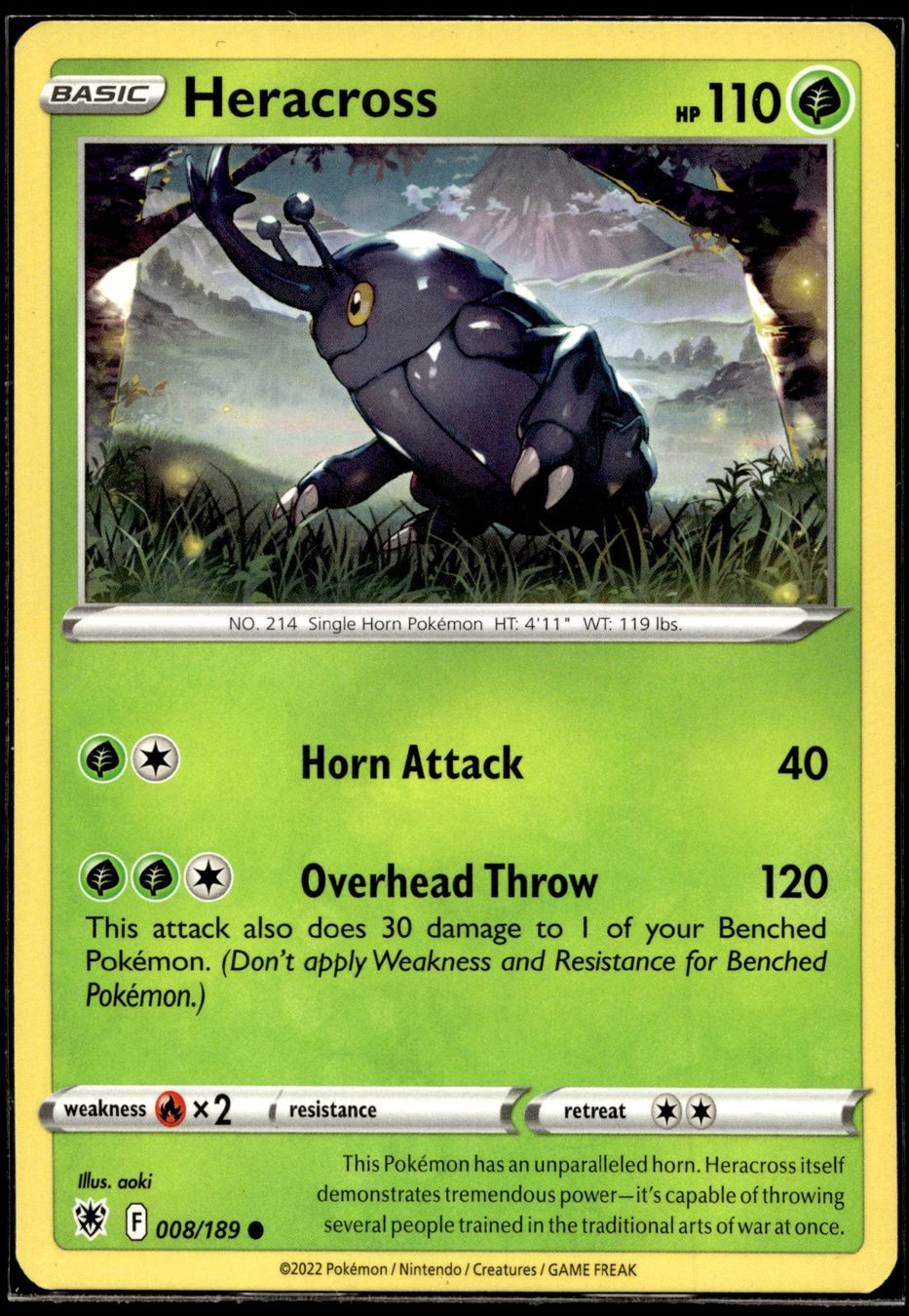 Pokémon Carte collezionabili: Heracross (ASR EN 008/189) – Usato da Affoltern am Albis venduto da Chiesa_5