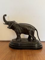 Antike Elefanten-Figur aus Bronze 🐘 Marmorsockel 3 Kg 25x20