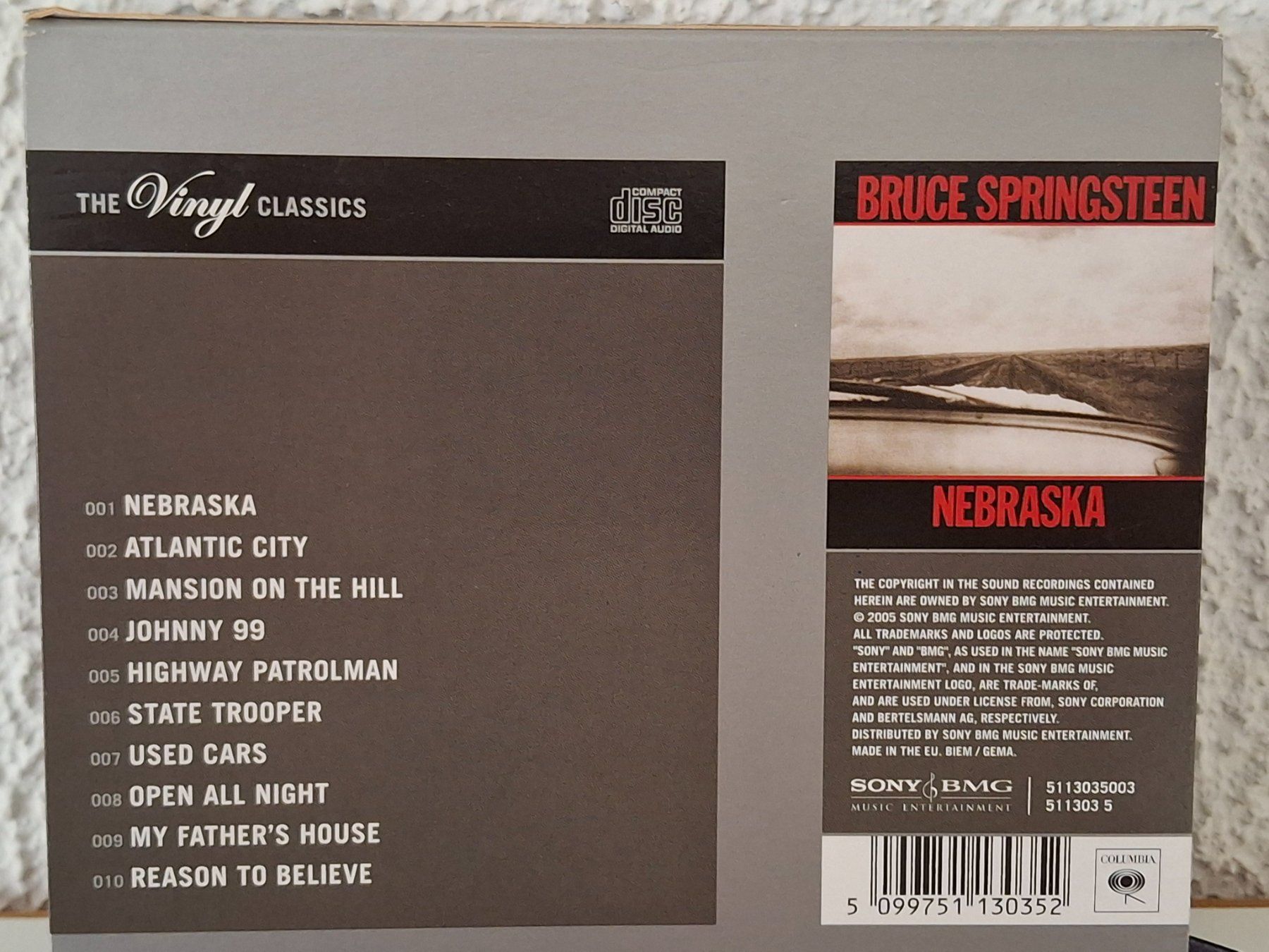 CD: CD Bruce Springsteen - Nebraska /The Vinyl Classics – Usato da Aarberg venduto da Jackup1 1
