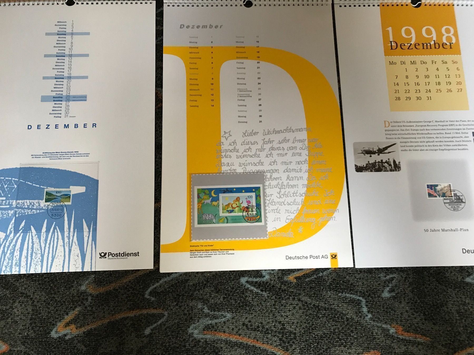 Tutti i francobolli: Jahreskalender der Dt. Post mit Briefm. – Nuovo (secondo la descrizione) da Neuenhof venduto da Himmel2 8