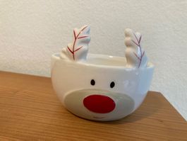 Lustige Weihnachtstasse * Rentier mit roter Nase