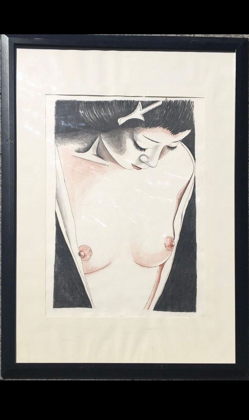 Grafica & Litografie: Bild Geisha Lithographie Signiert – Usato da Olten venduto da sportwelt