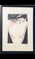 Bild Geisha Lithographie Signiert