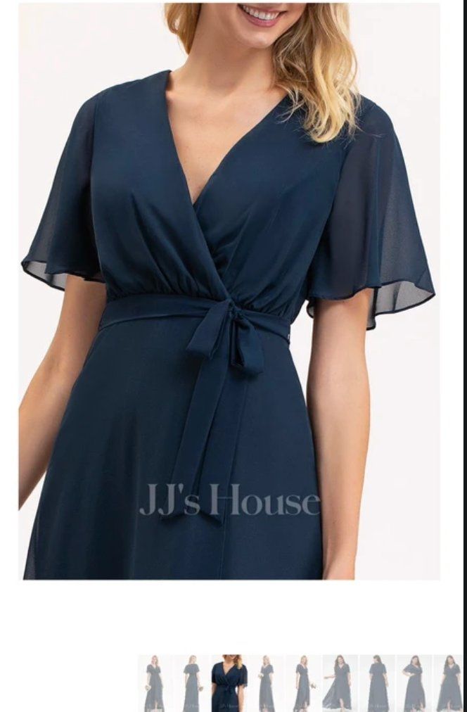JJ’s House Vestiti: Marineblaues Chiffonkleid – Usato da Winterthur venduto da jul_v9wx 4
