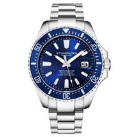 🇺🇸Herrenuhr ®Stührling New York Taucheruhr 10 Bar Blau NEU