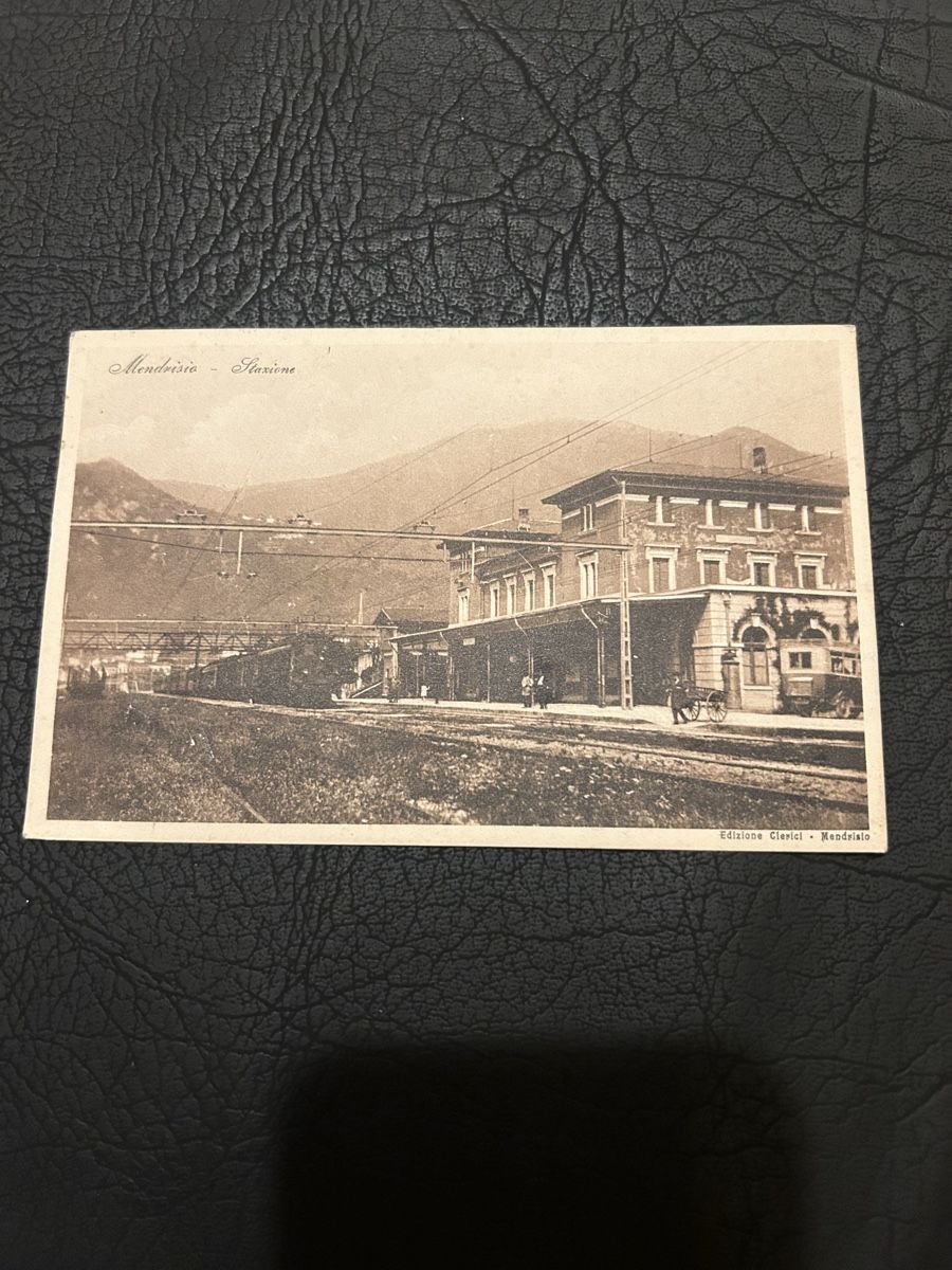 Cartoline postali: Mendrisio Stazione 1930 – Usato da Breganzona venduto da Milesbo