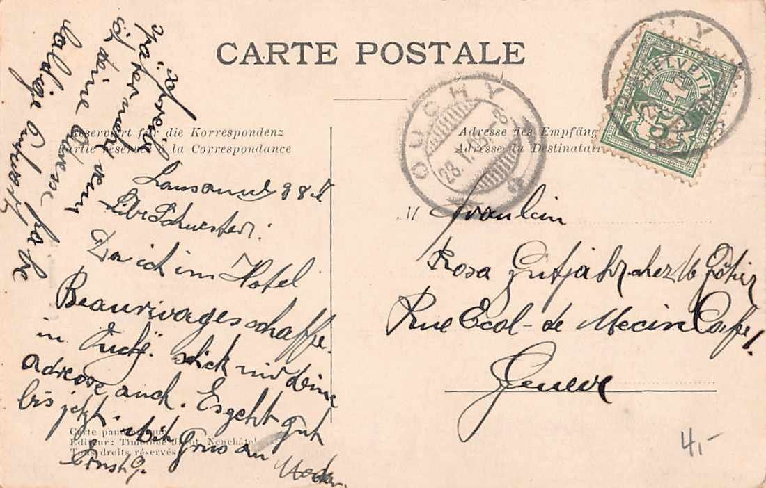 Cartoline postali: SOUVENIR du LAC LEMAN 1903 – Usato da Lufingen venduto da Rac0 1