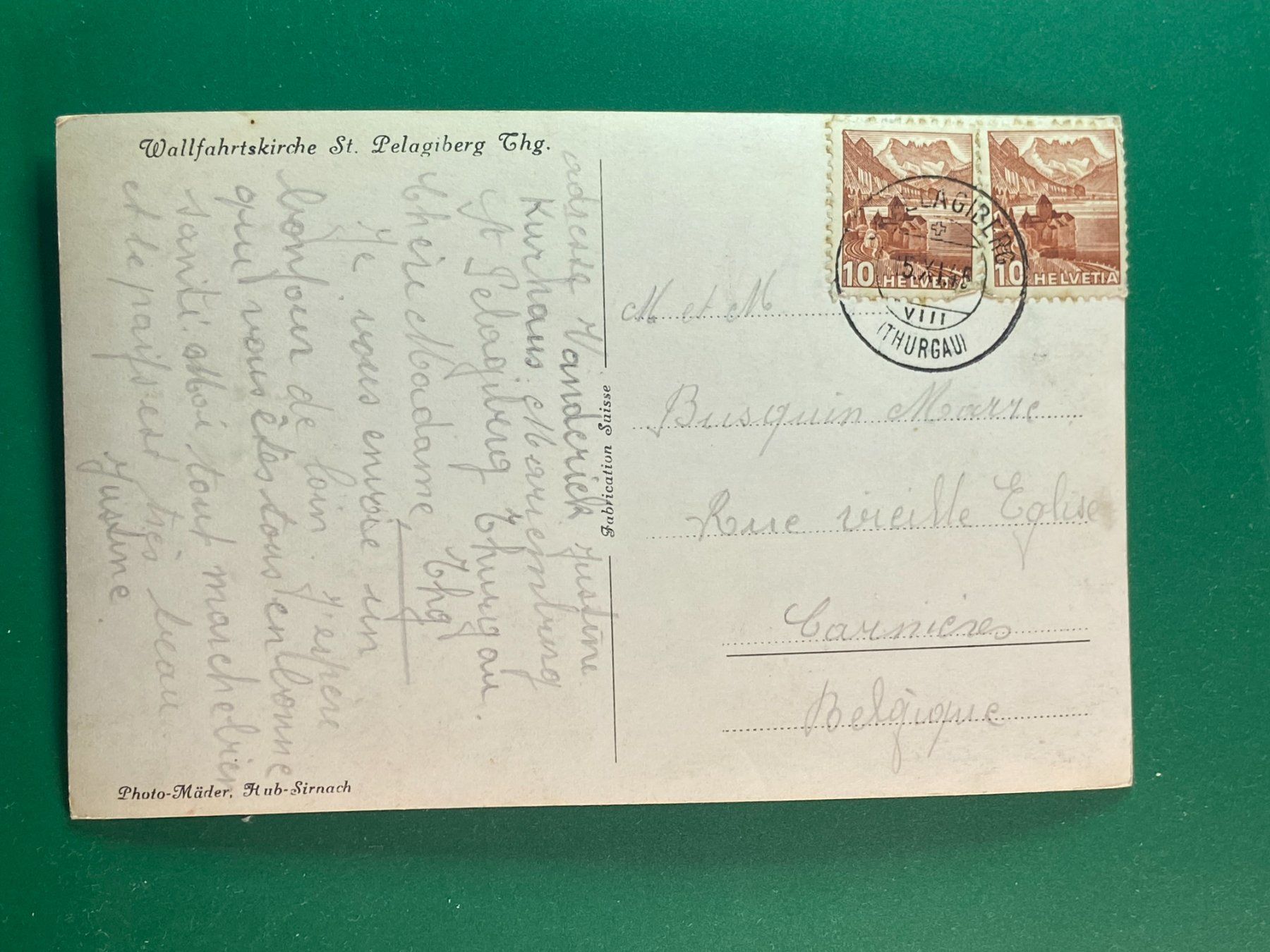 Cartoline postali: St. Pelagiberg - Thurgau - Wallfahrtskirche – Usato da Steg VS venduto da danwer74 1