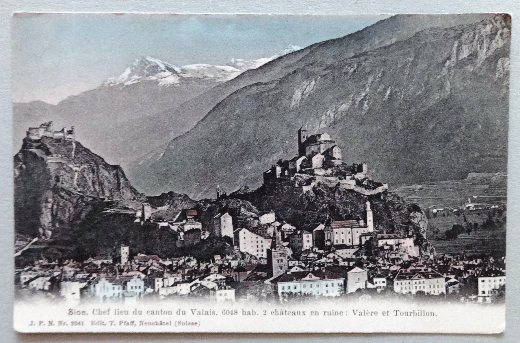 Ansichtskarten: Sion, Valère et Tourbillon – Gebraucht aus Fétigny von Billy2miny